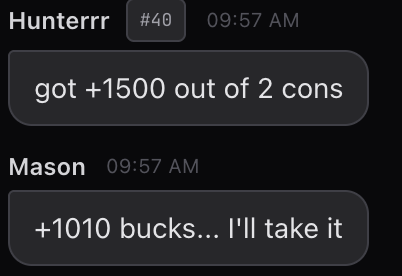 Original member chat screenshot: Hunterrr and Mason · February 13, 2026