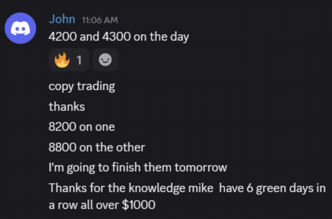 John’s thanks for the knowledge and six green days