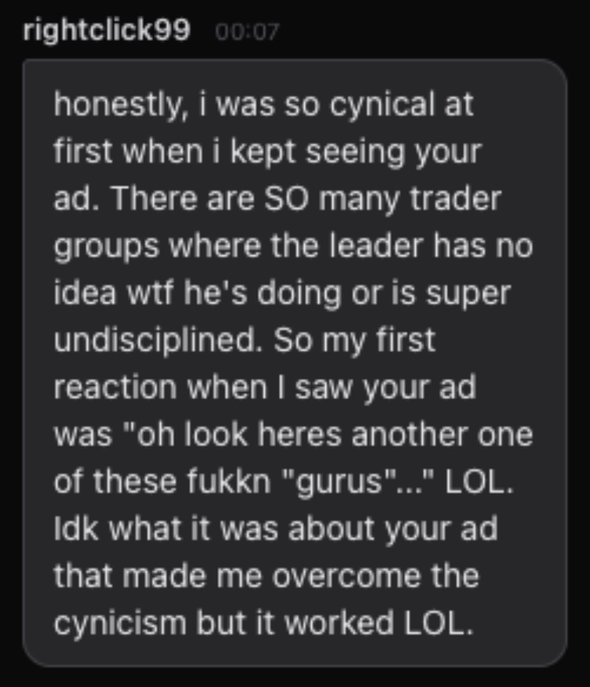 rightclick99 on being cynical at first