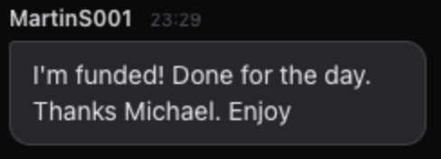 MartinS001’s funded account and thanks