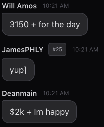 Original member chat screenshot: Will Amos, JamesPHLY and Deanmain · February 11, 2026